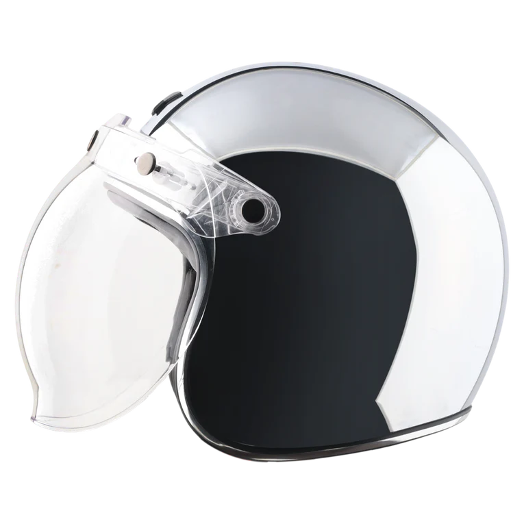 Retro Jet Chrome Helmet