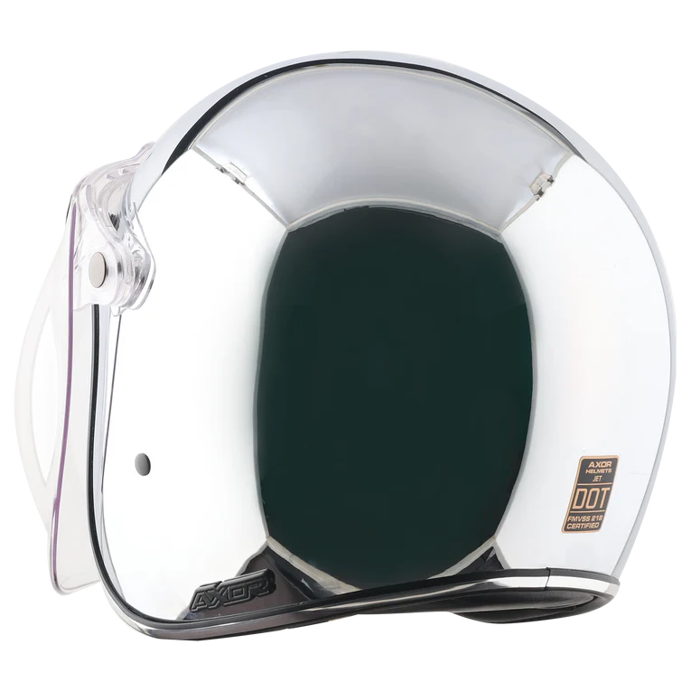 Retro Jet Chrome Helmet