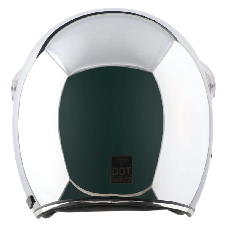 Retro Jet Chrome Helmet