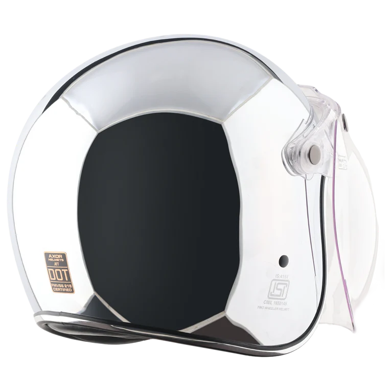 Retro Jet Chrome Helmet