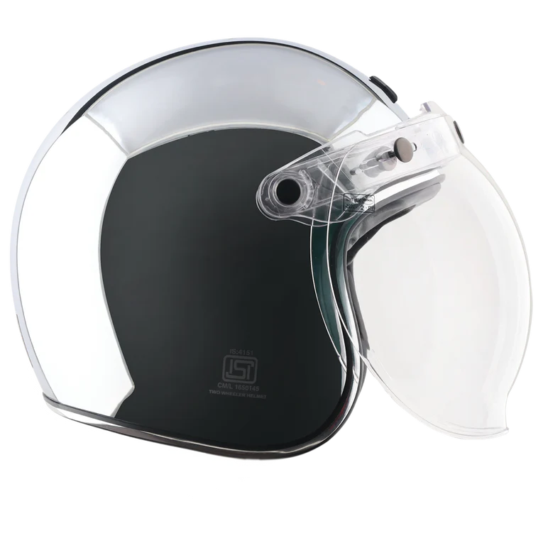 Retro Jet Chrome Helmet