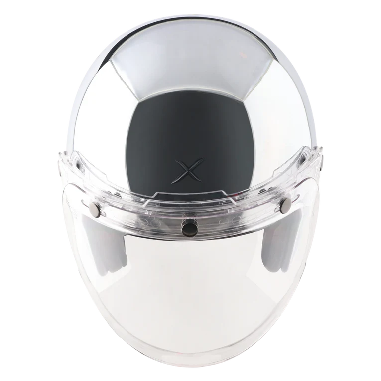 Retro Jet Chrome Helmet