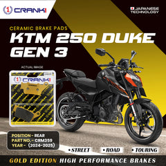 Ceramic Brake Pads For KTM 250 Duke GEN3 (2024-2025) - Rear - CRM359 - 1 Set