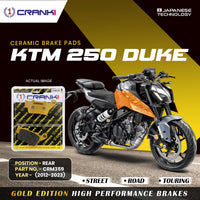 Ceramic Brake Pads For KTM 250 Duke (2012-2023) - Rear - CRM359 - 1 Set