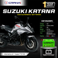 Battery For Suzuki Katana - CB10S - Factory Activated