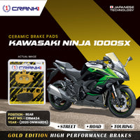 Ceramic Brake Pads For Kawasaki Ninja 1000SX (2020 Onwards) - Rear - CRM434 - 1 Set