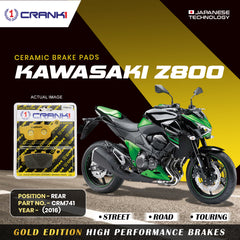 Ceramic Brake Pads For Kawasaki Z800 (2016) - Rear - CRM741