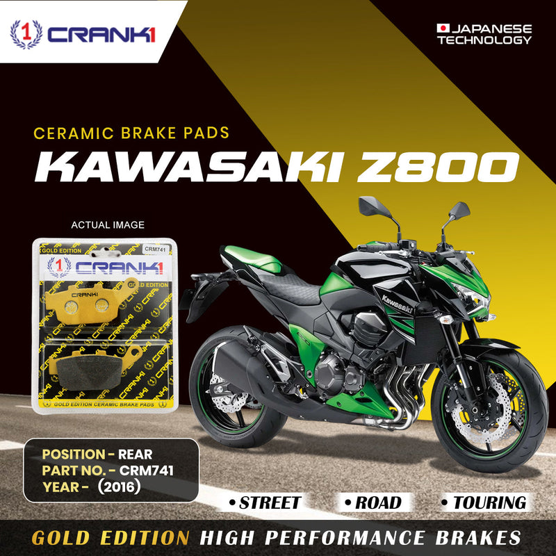 Ceramic Brake Pads For Kawasaki Z800 (2016) - Rear - CRM741
