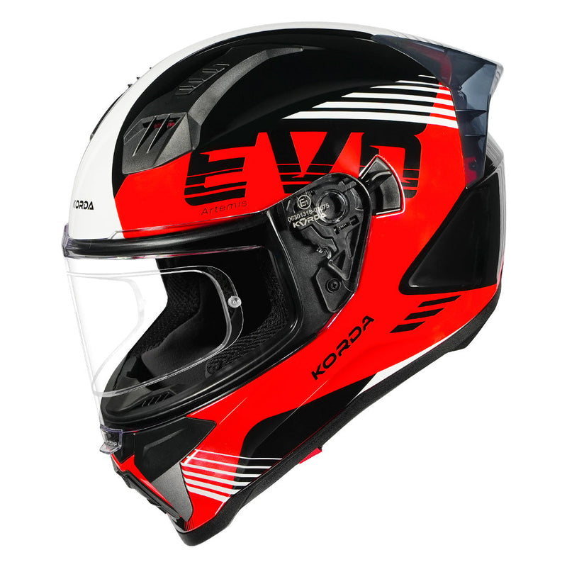 Korda Evo Artemis Helmet - Gloss Black|White|Red