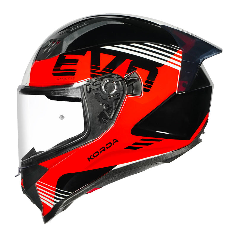 Korda Evo Artemis Helmet - Gloss Black|White|Red