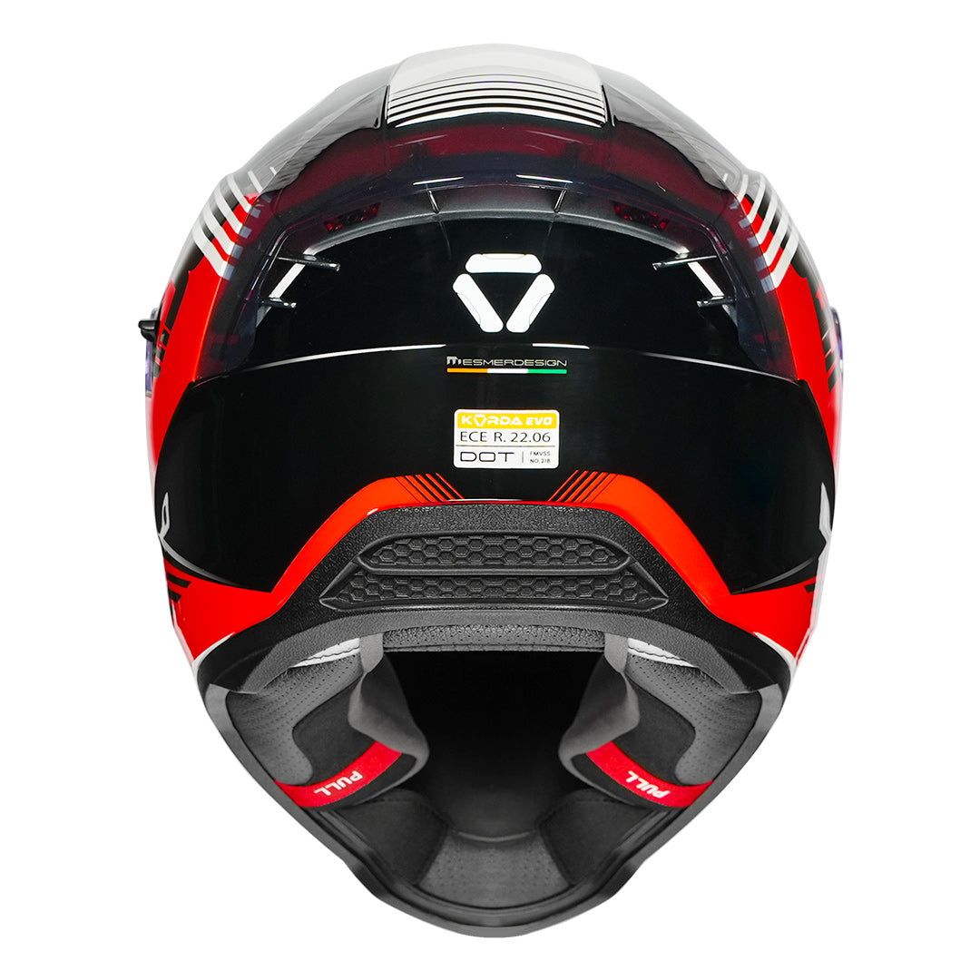 Korda Evo Artemis Helmet - Gloss Black|White|Red
