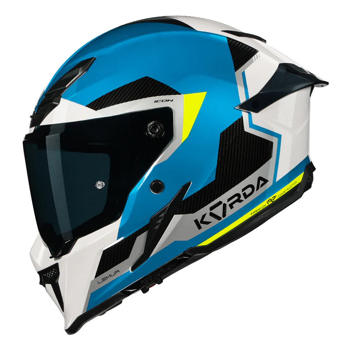 Korda Icon Lemur Helmet (Gloss White/Blue)