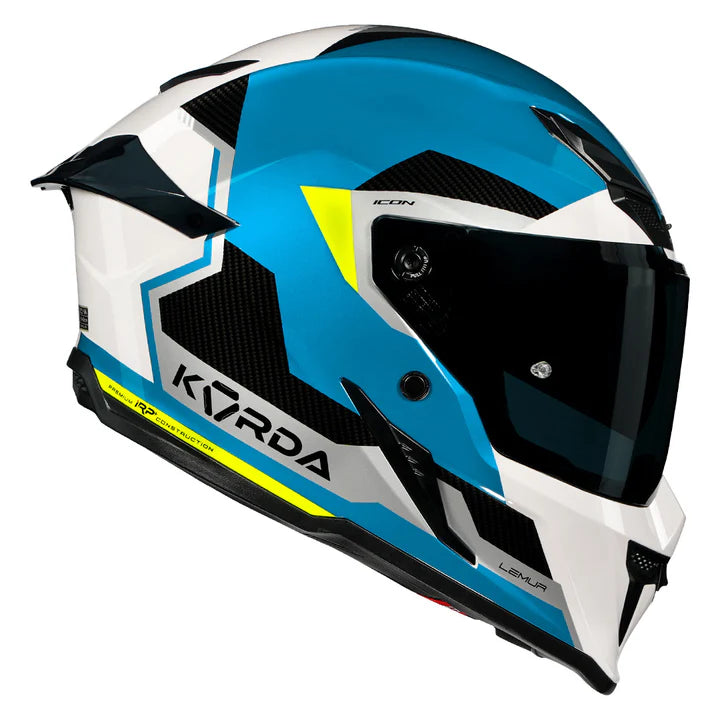 Korda Icon Lemur Helmet (Gloss White/Blue)