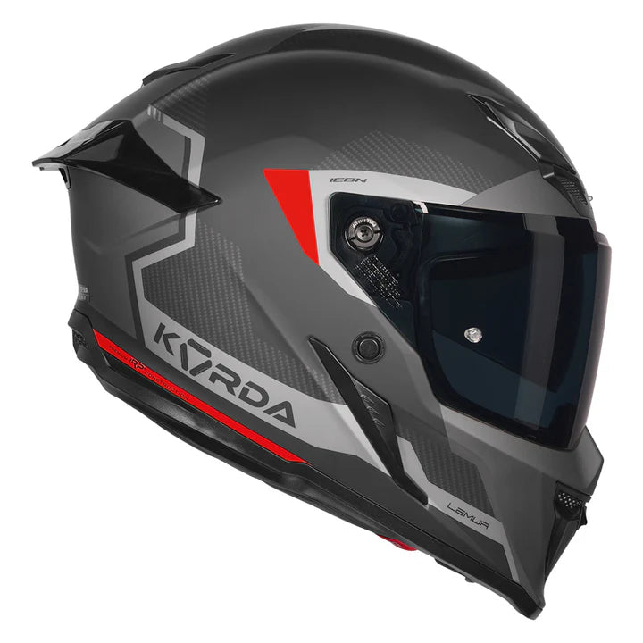 Korda Icon Lemur Helmet (Matt Red)