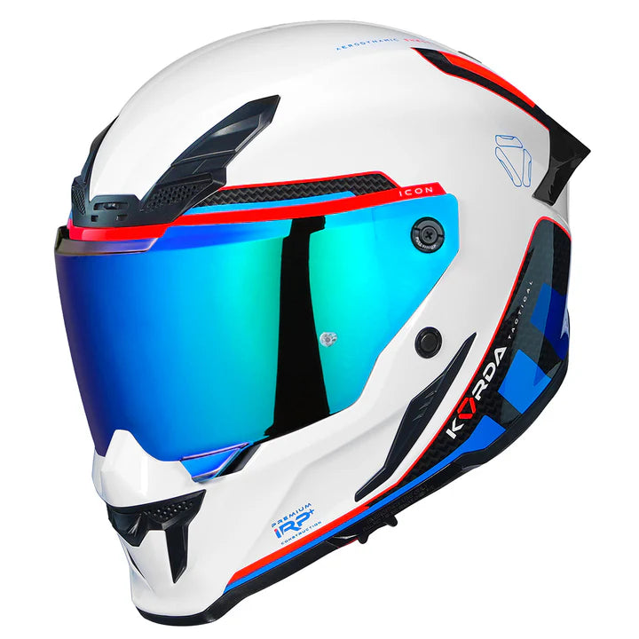 Korda Icon Tokio Helmet (White, Blue)