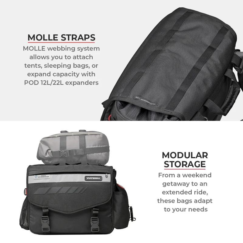 VIATERRA LEH MINI 100% WATERPROOF SADDLEBAGS