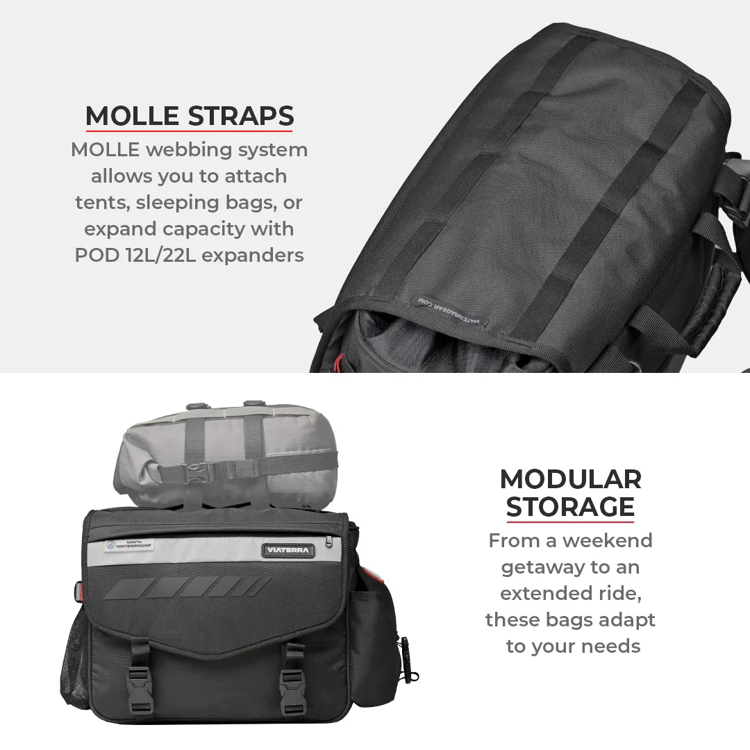 VIATERRA LEH MINI 100% WATERPROOF SADDLEBAGS