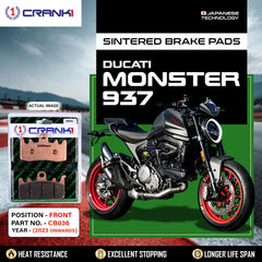 Sintered Brake Pads For DUCATI MONSTER 937 (2023 ONWARDS) - Front - CB036 - 2 Sets