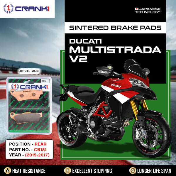 Sintered Brake Pads For Ducati Multistrada V2 (2015-2017) - Rear - CB181 - 1 Set