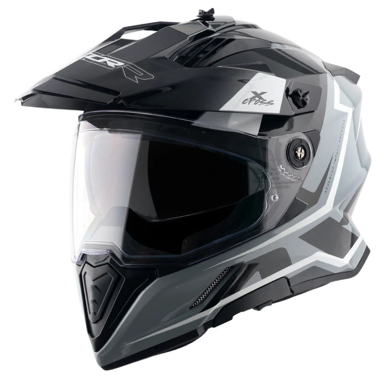 X-Cross Dual Visor Flagstaff Helmet (grey/blk)