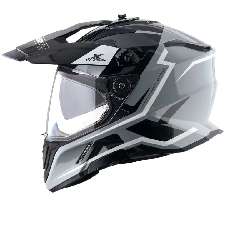 X-Cross Dual Visor Flagstaff Helmet (grey/blk)