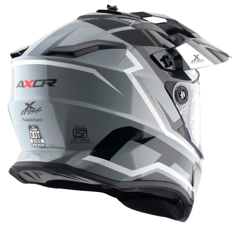 X-Cross Dual Visor Flagstaff Helmet (grey/blk)