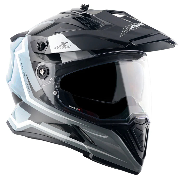 X-Cross Dual Visor Flagstaff Helmet (grey/blk)