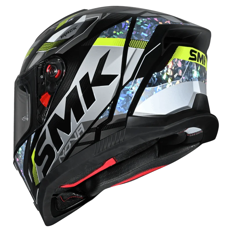 SMK Nova Track Crystal Chrome Helmet GL264