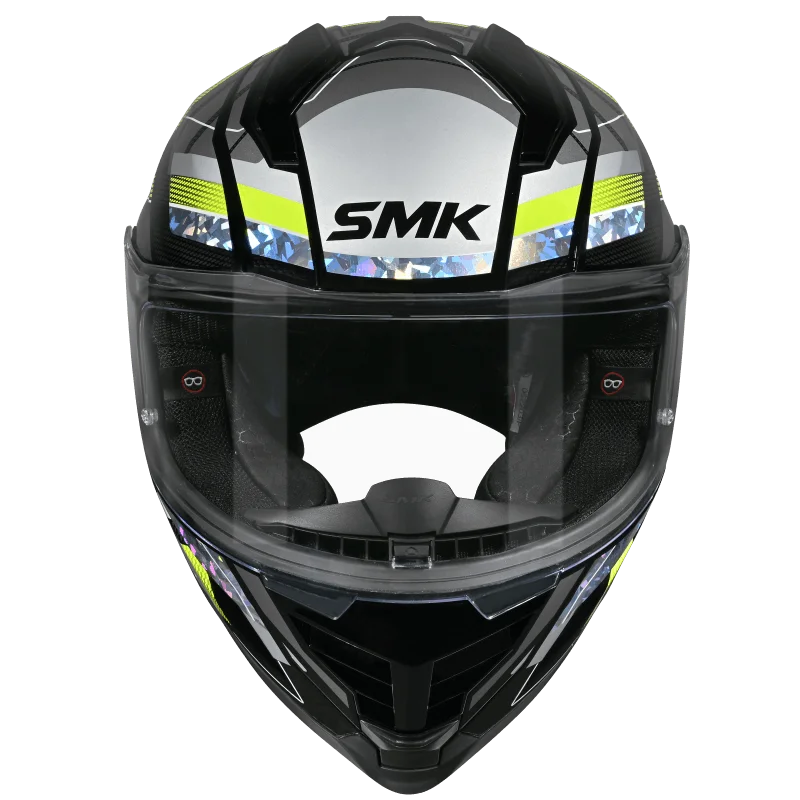SMK Nova Track Crystal Chrome Helmet GL264