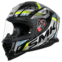 SMK Nova Track Crystal Chrome Helmet GL264