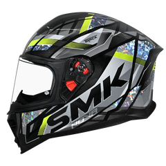 SMK Nova Track Crystal Chrome Helmet GL264