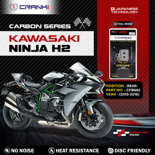Carbon Brake Pads For Kawasaki Ninja H2 (2015-2019) - Rear - CFB662 - 1 Set