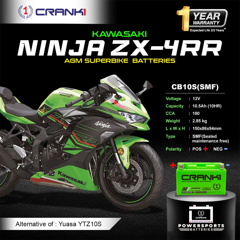 Battery For Kawasaki Ninja ZX-4RR (2024 Onwards) - CB10S - Factory Activated