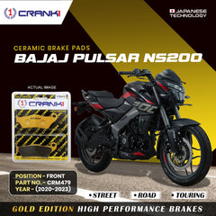 Ceramic Brake Pads For Bajaj  Pulsar NS200 (2020-2023) - Front - CRM479 - 1 Set