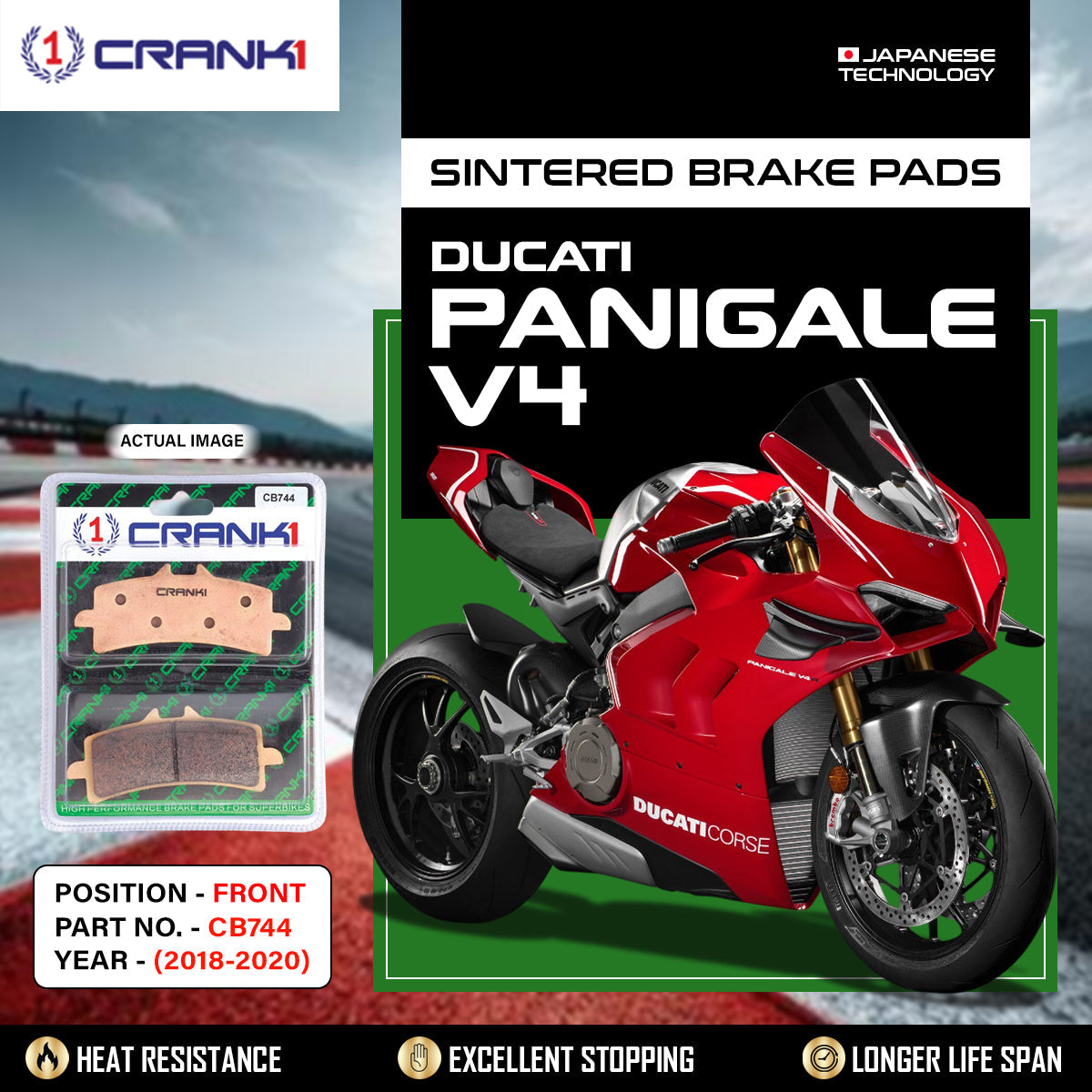 Sintered Brake Pads For Ducati Panigale V4 (2018-2020) - Front - CB744 - 2 Sets