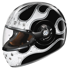 SMK RETRO INFERNO WH/BL HELMET GL266