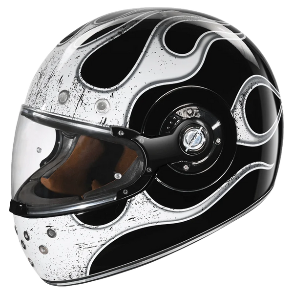 SMK RETRO INFERNO WH/BL HELMET GL266