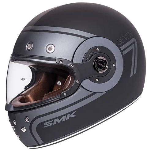SMK RETRO SEVEN GLOSSY BL/GREY HELMET GL260