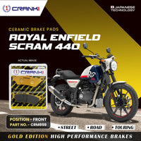 Ceramic Brake Pads For Royal Enfield Scram 440 - Front - CRM859 - 1 Set