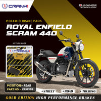 Ceramic Brake Pads For Royal Enfield Scram 440 - Rear - CRM359 - 1 Set