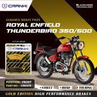 Ceramic Brake Pads For Royal Enfield Thunderbird 350/500 - Front - CRM479 - 1 Set