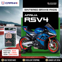 Sintered Brake Pads For Aprilia RSV4 (2015-2020) - Rear - CB662 - 1 Set
