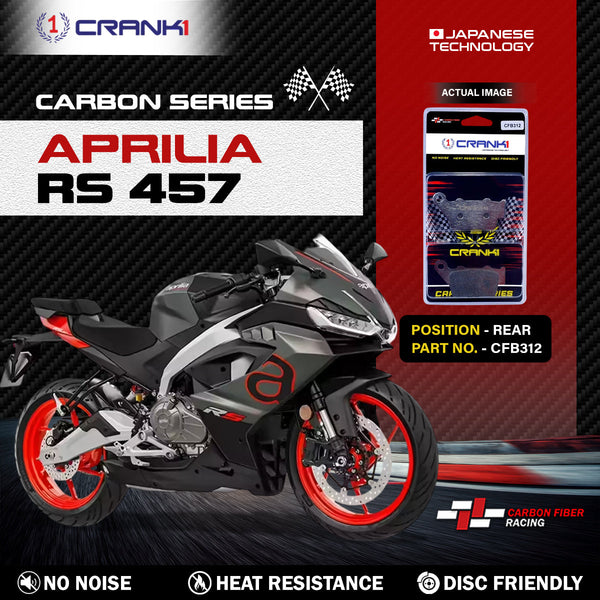 Carbon Brake Pads For Aprilia RS 457 - Rear - CFB312 - 1 Set