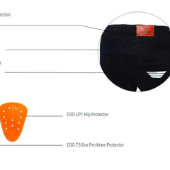 Bikeratti Steam Pro Denim Jeans with Kevlar and D3O Armour