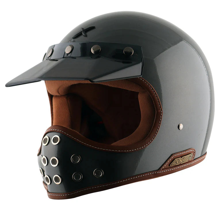 Axor Retro Moto-X Helmet (GL.GREY)