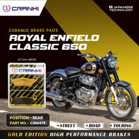 Ceramic Brake Pads For Royal Enfield Classic 650 - Rear - CRM479 - 1 Set