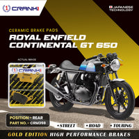 Ceramic Brake Pads For Royal Enfield Continental GT 650 - Rear - CRM359 - 1 Set