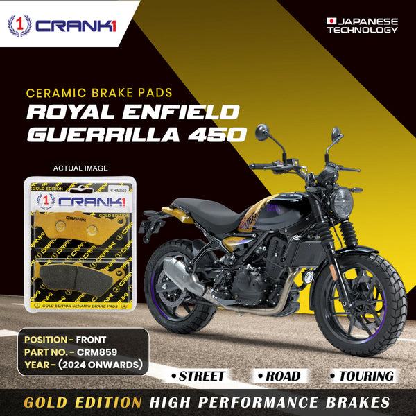 Ceramic Brake Pads For Royal Enfield Guerrilla 450 (2024 Onwards) - Front - CRM859 - 1 Set
