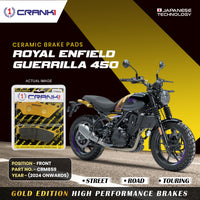 Ceramic Brake Pads For Royal Enfield Guerrilla 450 (2024 Onwards) - Front - CRM859 - 1 Set