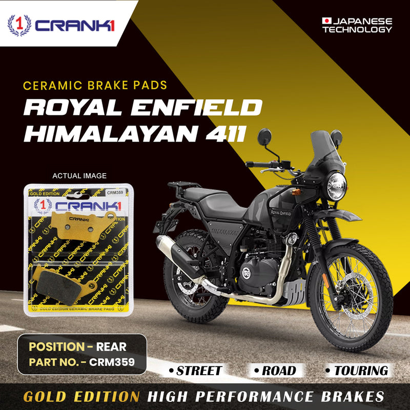 Ceramic Brake Pads For Royal Enfield Himalayan 411 - Rear - CRM359 - 1 Set